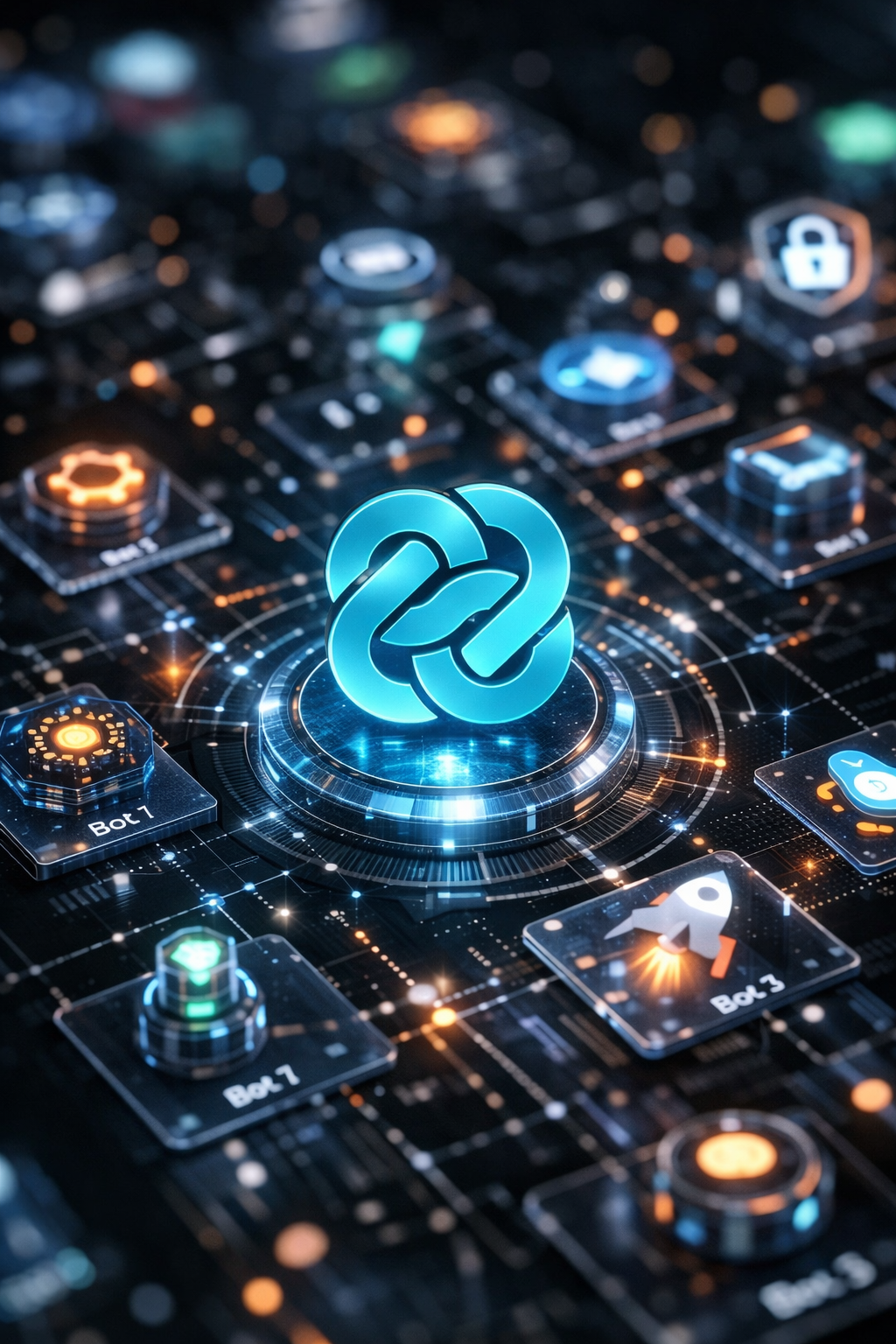 AIが社会とビジネスの可能性を広げていく未来を表現したビジュアル